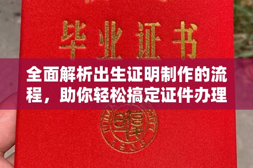 海港全面解析出生证明制作的流程，助你轻松搞定证件办理