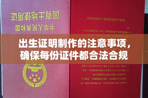 海港出生证明制作的注意事项，确保每份证件都合法合规