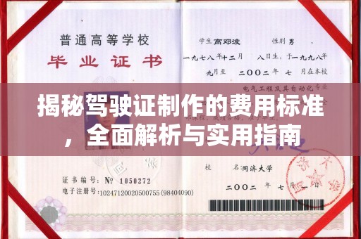 海港揭秘驾驶证制作的费用标准，全面解析与实用指南