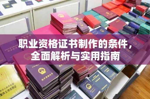 海港职业资格证书制作的条件，全面解析与实用指南