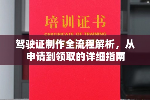 海港驾驶证制作全流程解析，从申请到领取的详细指南