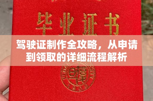 海港驾驶证制作全攻略，从申请到领取的详细流程解析