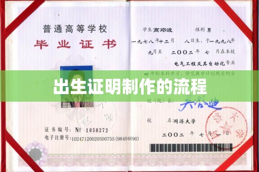 海港出生证明制作的流程